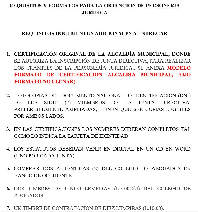 Formatos de personeria Juridica
